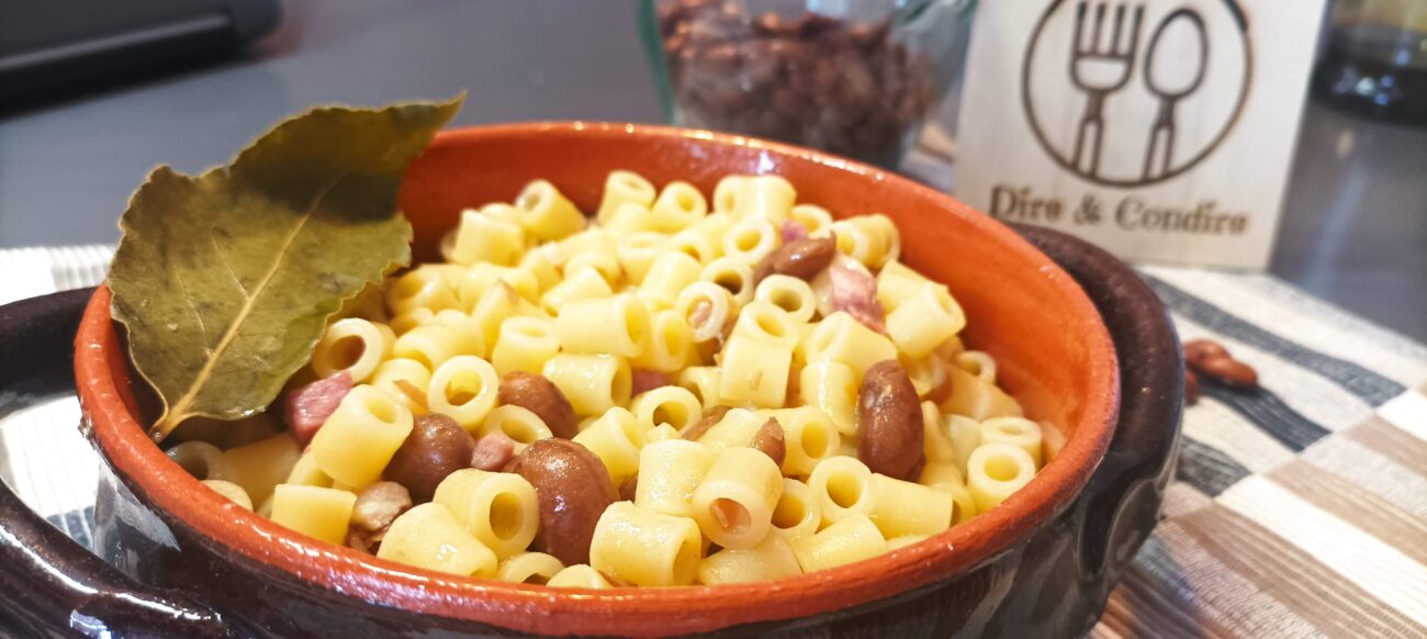 Tubetti con fagioli e pancetta