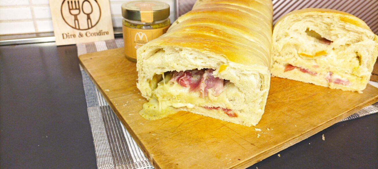 Pan brioches salato al prosciutto