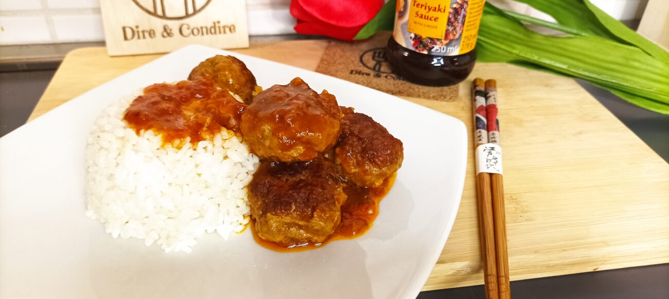 Polpette in salsa teriyaki